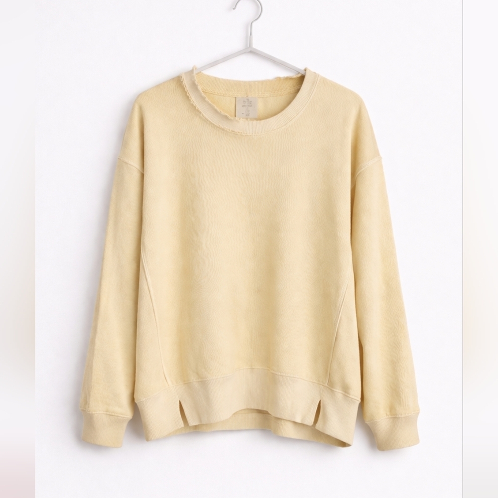 Aerie Light Yellow Oversized Women's Sweater, Size XS